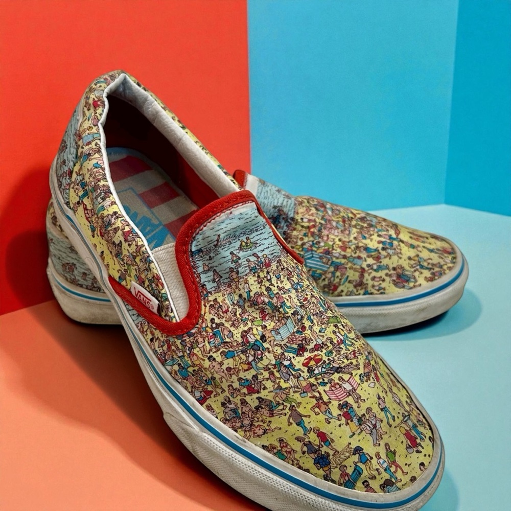 Vans Where’s Waldo Limited Edition Classic Slip-on Skate Shoes Men’s SIZE 6.5